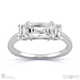 emerald cut 3 natural diamond trilogy engagement ring platinum with platinum metal and emerald shape diamond