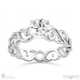 filigree twist natural diamond engagement ring white gold with 9k white gold metal and round shape diamond