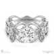 four claw solitaire filigree natural diamond engagement ring white gold with 18k white gold metal and round shape diamond
