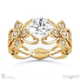 four claw solitaire filigree natural diamond engagement ring yellow gold with 18k yellow gold metal and round shape diamond