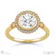 floral tube set natural diamond halo engagement ring yellow gold with 9k yellow gold metal and round shape diamond