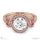 halo crossover infinity engagement ring rose gold with 9k rose gold metal and round shape diamond
