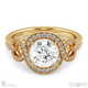 halo crossover infinity engagement ring yellow gold with 9k yellow gold metal and round shape diamond