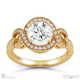 halo crossover infinity engagement ring yellow gold with 9k yellow gold metal and round shape diamond