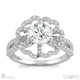 the petal heart halo natural diamond engagement ring platinum with platinum metal and round shape diamond