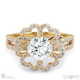 the petal heart halo natural diamond engagement ring yellow gold with 9k yellow gold metal and round shape diamond