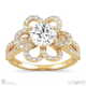 heart halo split band natural diamond engagement ring yellow gold with 9k yellow gold metal and round shape diamond