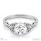 solitaire 4 claw filigree natural diamond engagement ring platinum with platinum metal and round shape diamond