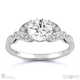 solitaire 4 claw filigree natural diamond engagement ring platinum with platinum metal and round shape diamond