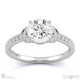 leaf pave milgrain natural diamond engagement ring platinum with platinum metal and round shape diamond