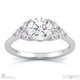 multi stone cluster engagement ring platinum with platinum metal and round shape diamond