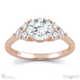 Multi Stone Cluster Engagement Ring White Gold