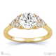 Multi Stone Cluster Engagement Ring White Gold