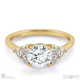 Multi Stone Cluster Engagement Ring White Gold