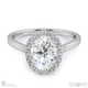 oval halo pave setting natural diamond engagement ring platinum with platinum metal and oval shape diamond