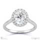 oval halo pave setting natural diamond engagement ring platinum with platinum metal and oval shape diamond