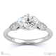 Antique Oval Lab Grown Diamond Engagement Ring White Gold