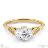 Antique Oval Lab Grown Diamond Engagement Ring White Gold