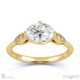 Antique Oval Lab Grown Diamond Engagement Ring White Gold