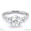 Trilogy Oval Lab Grown Diamond Engagement Ring White Gold