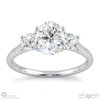 Trilogy Oval Lab Grown Diamond Engagement Ring White Gold