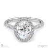 Stylish Pear Halo Lab Grown Diamond Engagement Ring White Gold