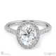 natural diamond oval halo side stones engagement ring platinum with platinum metal and oval shape diamond