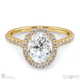 natural diamond oval halo side stones engagement ring yellow gold with 9k yellow gold metal and oval shape diamond