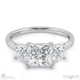 Princess Cut Trilogy Natural Diamond Engagement Ring White Gold