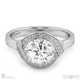 round pave overlap halo natural diamond engagement ring white gold with 9k white gold metal and round shape diamond