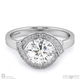 round pave overlap halo natural diamond engagement ring white gold with 9k white gold metal and round shape diamond
