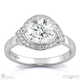 round pave overlap halo natural diamond engagement ring white gold with 9k white gold metal and round shape diamond