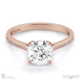 four claw pave band lab grown diamond engagement ring rose gold with 9k rose gold metal and round shape diamond