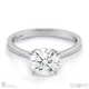 four claw pave band natural diamond engagement ring platinum with platinum metal and round shape diamond