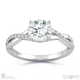 split pavé round twist natural diamond engagement ring platinum with platinum metal and round shape diamond