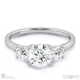 natural diamond trilogy engagement ring white gold with 9k white gold metal and round shape diamond