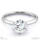 6-prong solitaire round natural diamond setting platinum with platinum metal and round shape diamond