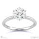 6-prong solitaire round natural diamond setting platinum with platinum metal and round shape diamond