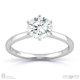 round solitaire 6 claw natural diamond engagement ring white gold with 9k white gold metal and round shape diamond