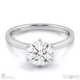 round solitaire 6 claw natural diamond engagement ring platinum with platinum metal and round shape diamond