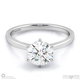 round solitaire 6 claw natural diamond engagement ring white gold with 9k white gold metal and round shape diamond