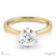 round solitaire 6 claw lab grown diamond engagement ring yellow gold with 18k yellow gold metal and round shape diamond