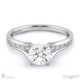 round tension set 4 claw channel pave natural diamond engagement ring platinum with platinum metal and round shape diamond