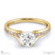 round tension set 4 claw channel pave lab grown diamond engagement ring yellow gold with 9k yellow gold metal and round shape diamond