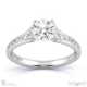 round tension set 4 claw channel pave natural diamond engagement ring platinum with platinum metal and round shape diamond