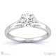 round 4 claw solitaire natural diamond engagement ring platinum with platinum metal and round shape diamond