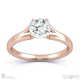 round 4 claw solitaire natural diamond engagement ring rose gold with 9k rose gold metal and round shape diamond