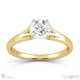 round 4 claw solitaire natural diamond engagement ring yellow gold with 9k yellow gold metal and round shape diamond
