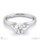 round 4 claw solitaire natural diamond engagement ring platinum with platinum metal and round shape diamond