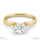 round 4 claw solitaire natural diamond engagement ring yellow gold with 9k yellow gold metal and round shape diamond
